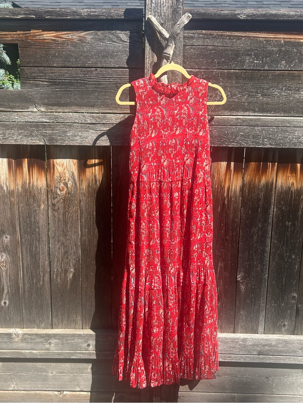 NWOT Tribal Ruffle-neck Dress M
